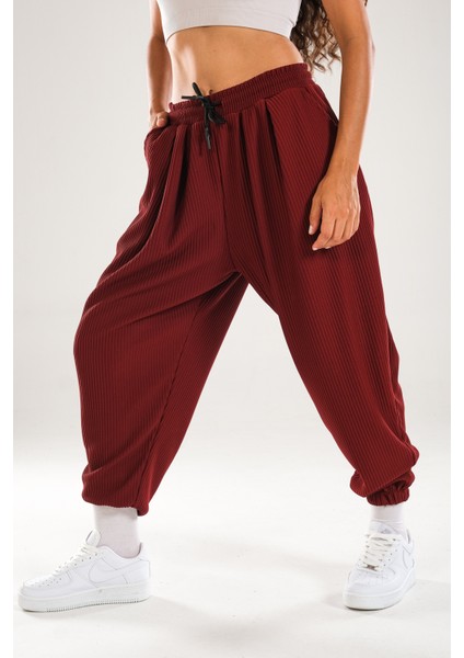 Fitilli Bordo Pileli Jogger Pantolon modelleri