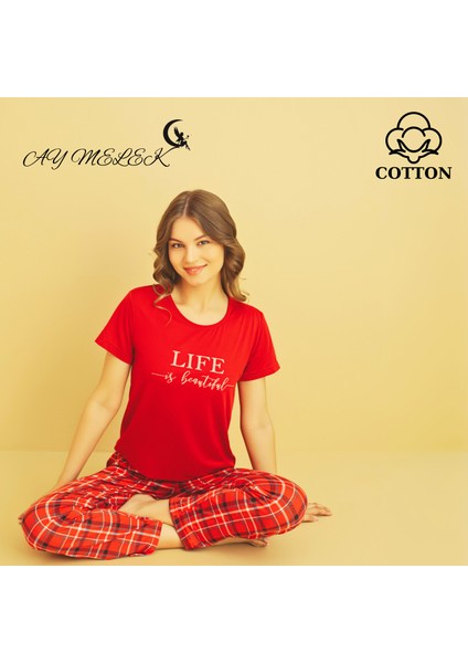 Kadın Pijama Takımı Pamuklu Lüx Pijama Seti