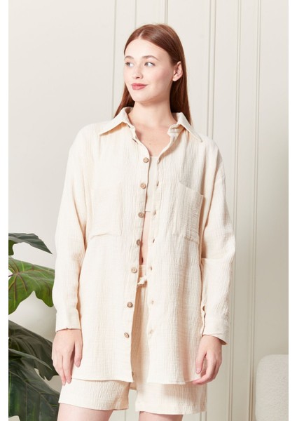 %100 Pamuk Kumaş Kadın Gömlek indirimleri