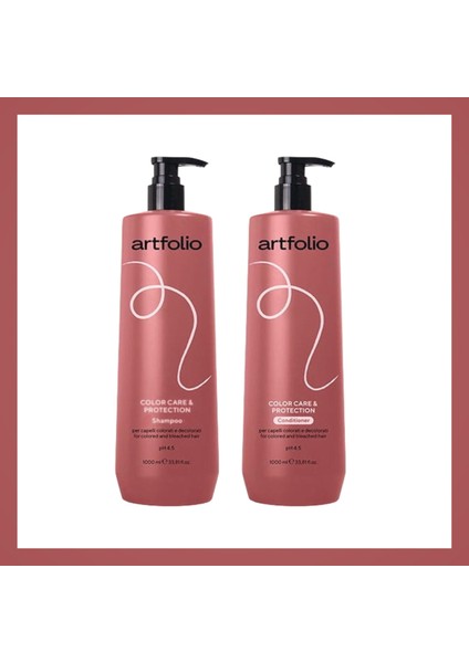 Artfolıo Color Care & Protectıon Boyalı Saçlar Için ŞAMP1L,SAÇ Kremi 1l Set