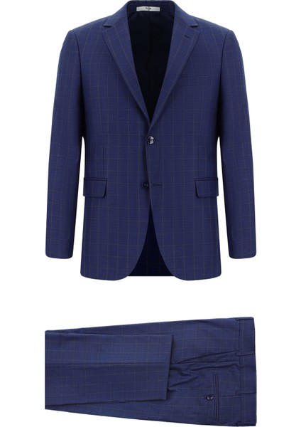 Regular Fit Klasik Ekose Takım Elbise indirimleri