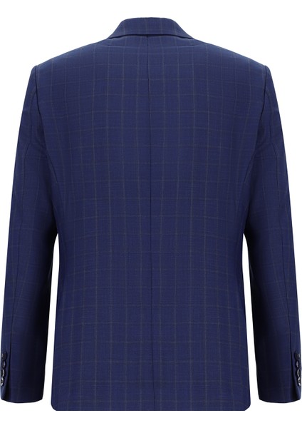 Regular Fit Klasik Ekose Takım Elbise