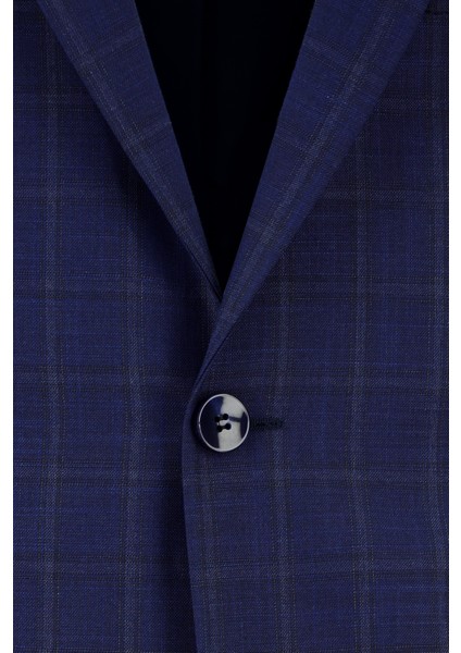 Regular Fit Klasik Ekose Takım Elbise