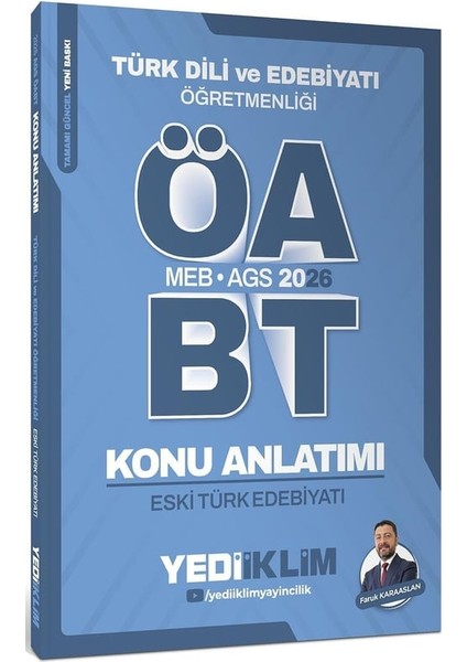 Yediiklim 2026 Meb Ags Öabt Türk Dili ve Edebiyatı Öğretmenliği Eski Türk Edebiyatı Konu Anlatımı