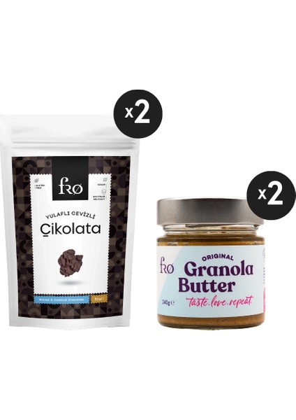 4'lü 2xgranola Butter Original Sürülebilir 2xyulaflı Cevizli Çikolata Sağlıklı Atıştırmalık