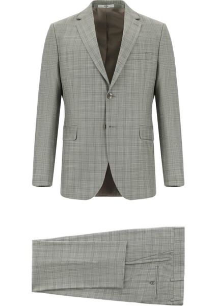 Regular Fit Klasik Ekose Takım Elbise indirimleri