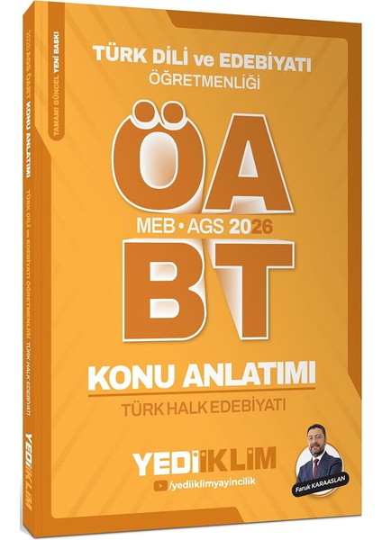 Yediiklim 2026 Meb Ags Öabt Türk Dili ve Edebiyatı Öğretmenliği Türk Halk Edebiyatı Konu Anlatımı
