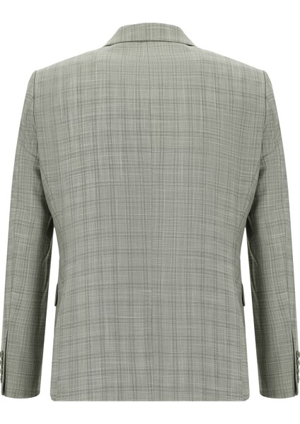 Regular Fit Klasik Ekose Takım Elbise