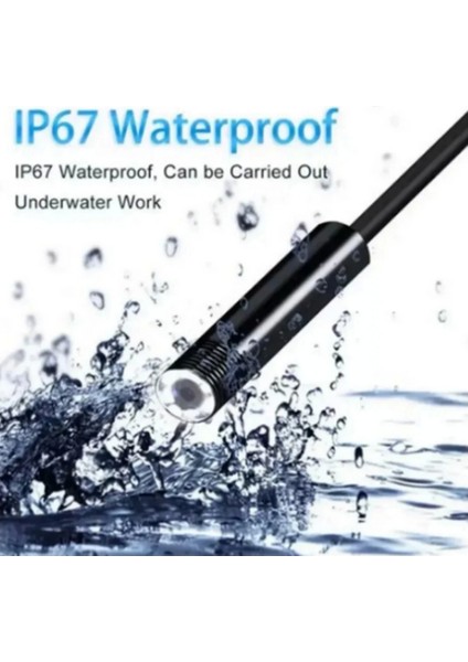 Endoskop Yılan Video Kamera LED Li 5 Metre 7 mm Sert Kablo Yüksek Kaliteli Stereo indirimleri