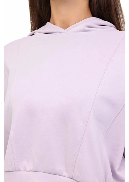 Berin Yog1 MS459 Kapsonlu Kadin Sweat - Lila modelleri