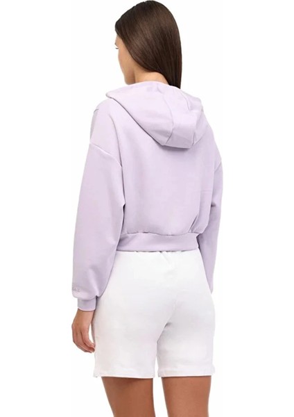 Berin Yog1 MS459 Kapsonlu Kadin Sweat - Lila fırsatları