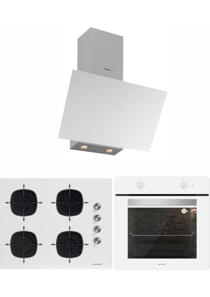 Beyaz Cam Ankastre SET(3481 FLAM-CS5700E7W01 65 M Ocak -BO6501W01)
