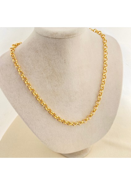 Doç Zincir Kalın Kolye Pirinç Gold 45+5cm indirimleri