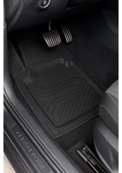 Citroen C-Elysee 2012+ 3D Oto Paspas Havuzlu Titanyum modelleri