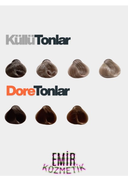 Düşük Amonyaklı Saç Boyası 60ML Açık Kumral Yoğun Bakır 8.44 modelleri