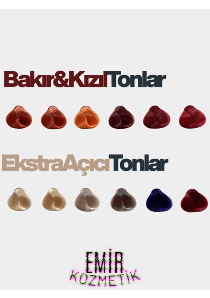 Düşük Amonyaklı Saç Boyası 60ML Açık Kumral Yoğun Bakır 8.44 indirimleri