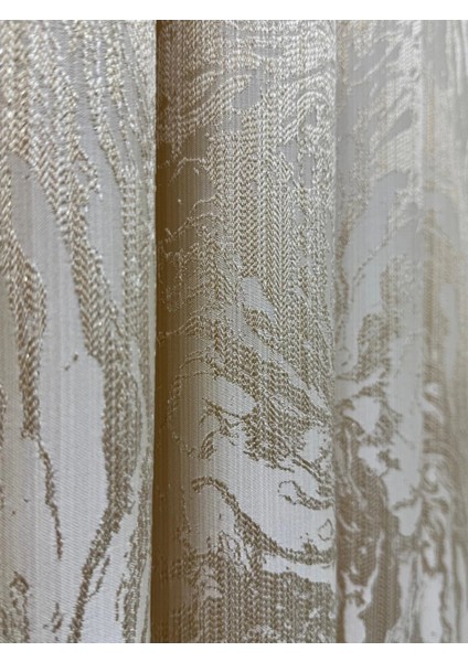 Nivemeshome Bade V_101 Gold 1/3 Sık Pileli Fon Perde Apm