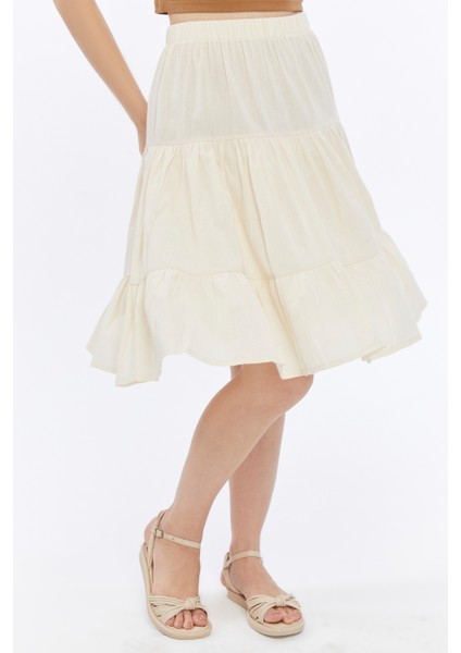 %100 Pamuk Kumaş Midi Boy Şort Etek modelleri