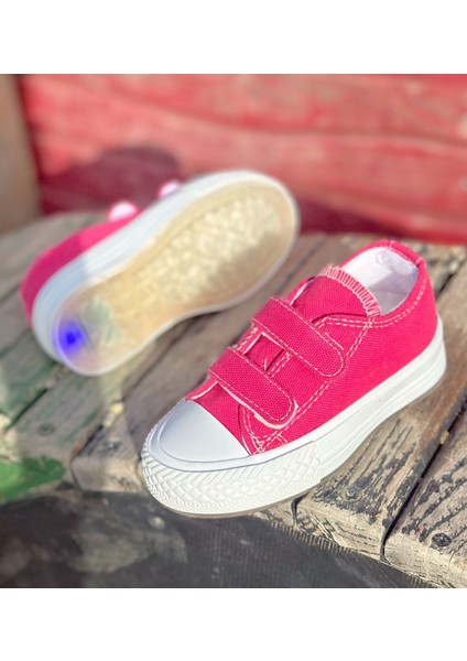 Bantlı Çocuk Günlük Ayakkabı, 22-30 Numara Arası Işıklıdır Çocuk Keten Ayakkabı