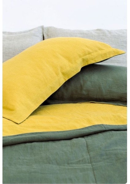 Oksit Sarı-Yeşil % 100%100 Pamuklu Yıkamalı Vintage Çift Kişilik Nevresim Takımı, ( 200 x 220) fiyatları