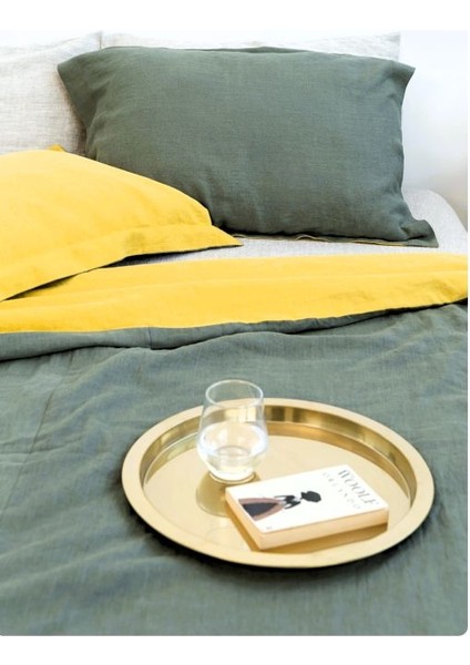 Oksit Sarı-Yeşil % 100%100 Pamuklu Yıkamalı Vintage Çift Kişilik Nevresim Takımı, ( 200 x 220) modelleri