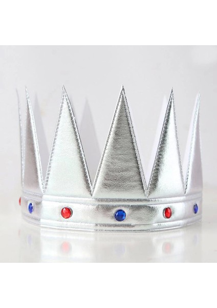 Gümüş Renk Eva Yumuşak Kral Kraliyet Tacı Yetişkin Çocuk Uyumlu 55 cm fırsatları