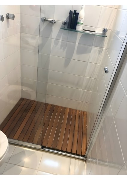 Ahşap Banyo Paspası 65x30- Meşe Görünümlü fiyatları