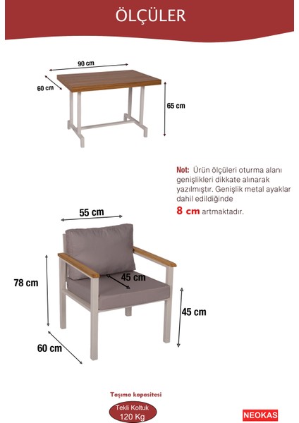 Balkon Mobilyası, Bahçe Takımı, 1 Koltuk, Kafe Koltuğu, Bekleme Alanı Koltuğu fiyatları