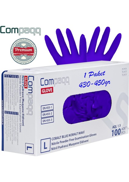 Glove Pudrasız Nitril Muayene Eldiveni Large 100'LÜ