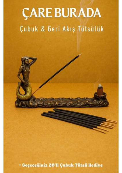 Deniz Kızı Geri Akış & Çubuk Tütsülük (Seçeceğiniz 20'li Çubuk Tütsü Hediye)