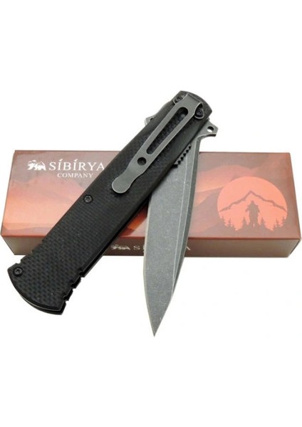Sibirya Ayılı Çakı Siyah S-2197-C 21,5 cm fiyatları