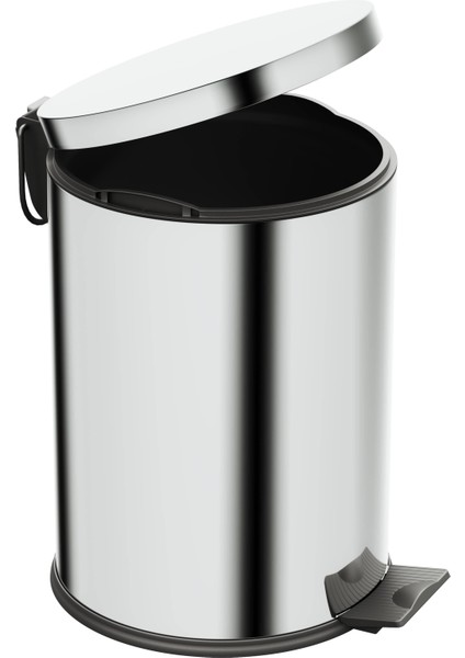 Basic Çöp Kovası - Pedallı 12 L, Parlak Krom Paslanmaz