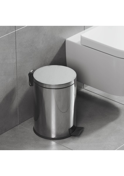 Basic Çöp Kovası - Pedallı 12 L, Parlak Krom Paslanmaz fiyatları