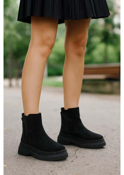 Kadın Süet Lastikli Detaylı Şık Kadın Bootie fiyatları
