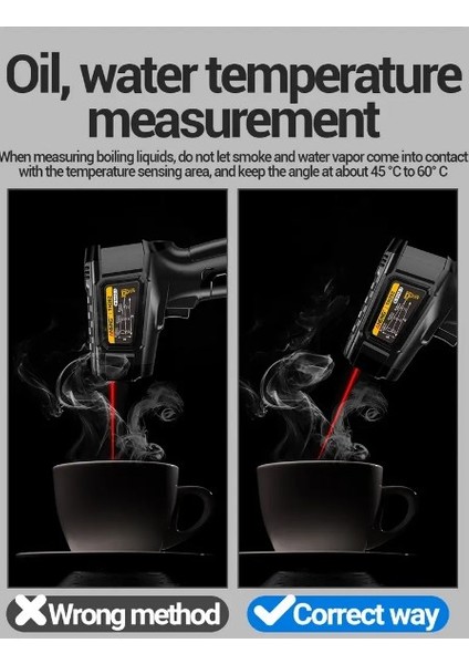 Aneng TH202 Termometre Higrometre Temassız Algılama -50-600°C Sıcaklık Tabancası LCD Arka Aydınlatmalı Ekran Pilsiz