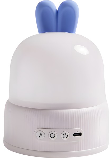 S01 Tavşan Şekilli LED Gece Lambası Projektör | Uzaktan Kumandalı, Renk Değiştiren, Bluetooth Müzikli, Şarjlı ve Taşınabilir