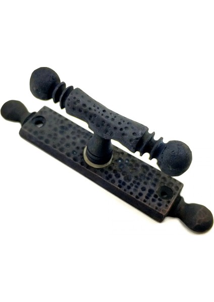 Antika Tarz Dekoratif Pirinç Misket Pencere Kolu - 165X32 Mm, Oksit