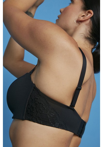 Siyah Toparlayıcı Lotus Premium Dolgusuz Straplez Sütyen modelleri