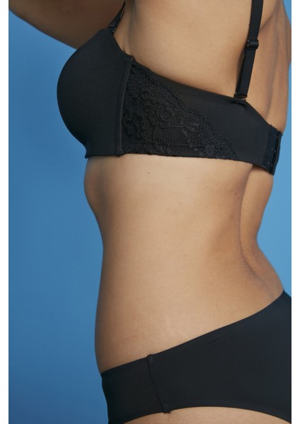 Siyah Toparlayıcı Lotus Premium Dolgusuz Straplez Sütyen indirimleri