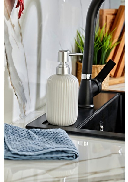 Seramik Sıvı Sabunluk 400 ml Beyaz Suya Dayanıklı Şık Tasarım Banyo Aksesuarı fırsatları