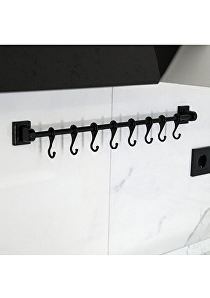 8'li Güçlü Yapıştırma Askı Rayı 45 cm Suya Dayanıklı ve Kolay Temizlenebilir fırsatları