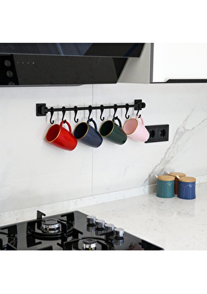 8'li Güçlü Yapıştırma Askı Rayı 45 cm Suya Dayanıklı ve Kolay Temizlenebilir indirimleri