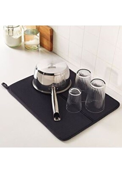 Nysköljd Koyu Gri Bulaşık Kurutma Örtüsü 44x36 cm Suya Dayanıklı ve Kolay Temizlenir modelleri