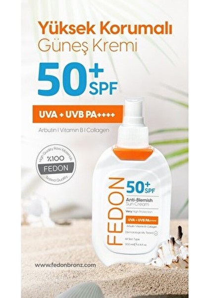 Spf 50 Güneş Kremi Suya Dayanıklı Uva Uvb Arbutin Vitamin B Kolajen Yüksek Koruma Güneş Kremi 200ML fiyatları