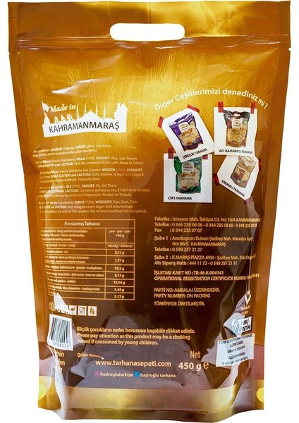 Fırınlanmış Tarhana - 450 gr fiyatları
