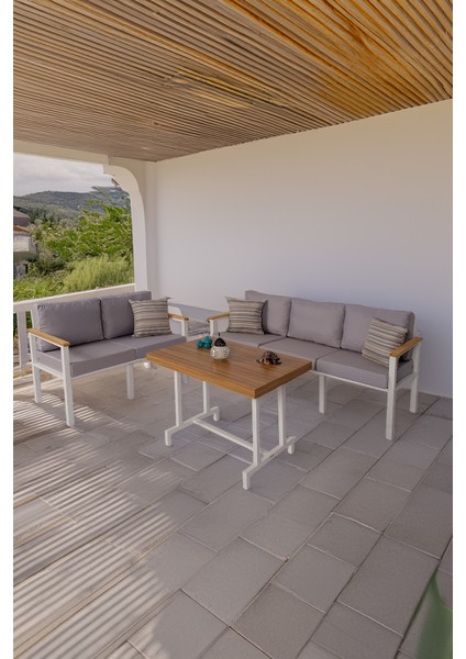 Bahçe Takımı, Balkon Mobilyası, 2+3+Masa, Kafe Koltuğu, Minimalist Tasarım fiyatları