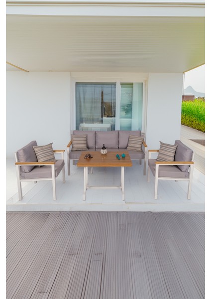 Bahçe Takımı, Balkon Mobilyası, 1+1+3+Masa, Kafe Koltuğu, Bekleme Alanı Koltuğu
