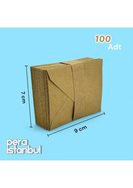 100 Adet Mini Zarf 70MMX90MM Kraft Zarf Hediye Doğum Günü Dilekleri Zarfı Beyaz Not Kartlı Poşetli fırsatları