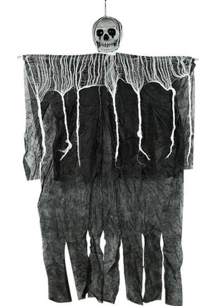 Ürpertici Kuru Kafa Korku Hayalet Saçaklı Dekor 90X50 cm modelleri