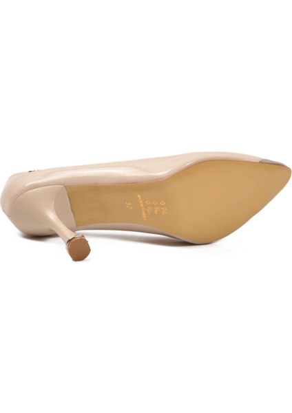 Bej Rugan Kadın Ince Topuklu Ayakkabı PC-55118 Z indirimleri